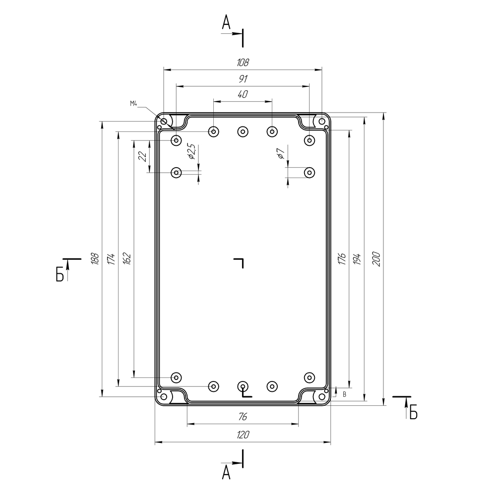 Гермобокс KG-SMAx2 для сетчатой параболической антенны (гермоввод RJ45)