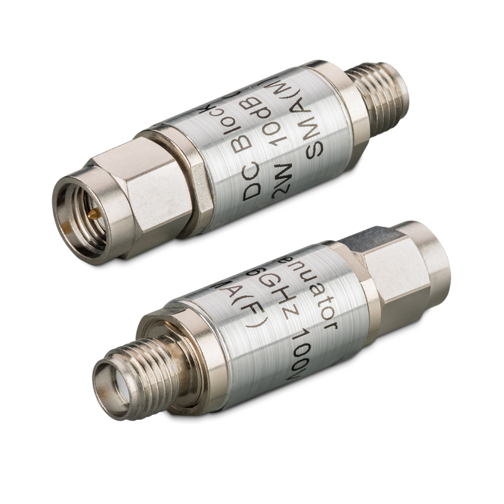 Аттенюатор 10 дБ с блокировкой напряжения 100 В SMA до 6 ГГц TWDA-2-6G-100V-10