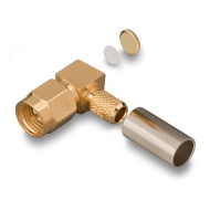 Разъем SMA(male) на кабель RG-142/RG-58, обжимной, угловой до 6 ГГц, rev.T