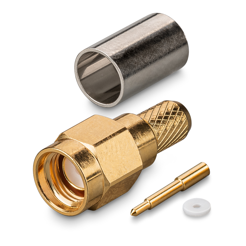 Разъем SMA(male) на кабель RG-58/LMR-200, обжимной до 6 ГГц, rev.T