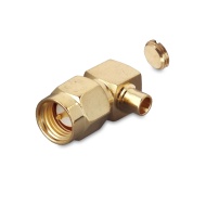 Разъем SMA(male) на кабель RG-405, угловой, до 18 ГГц, rev.Y